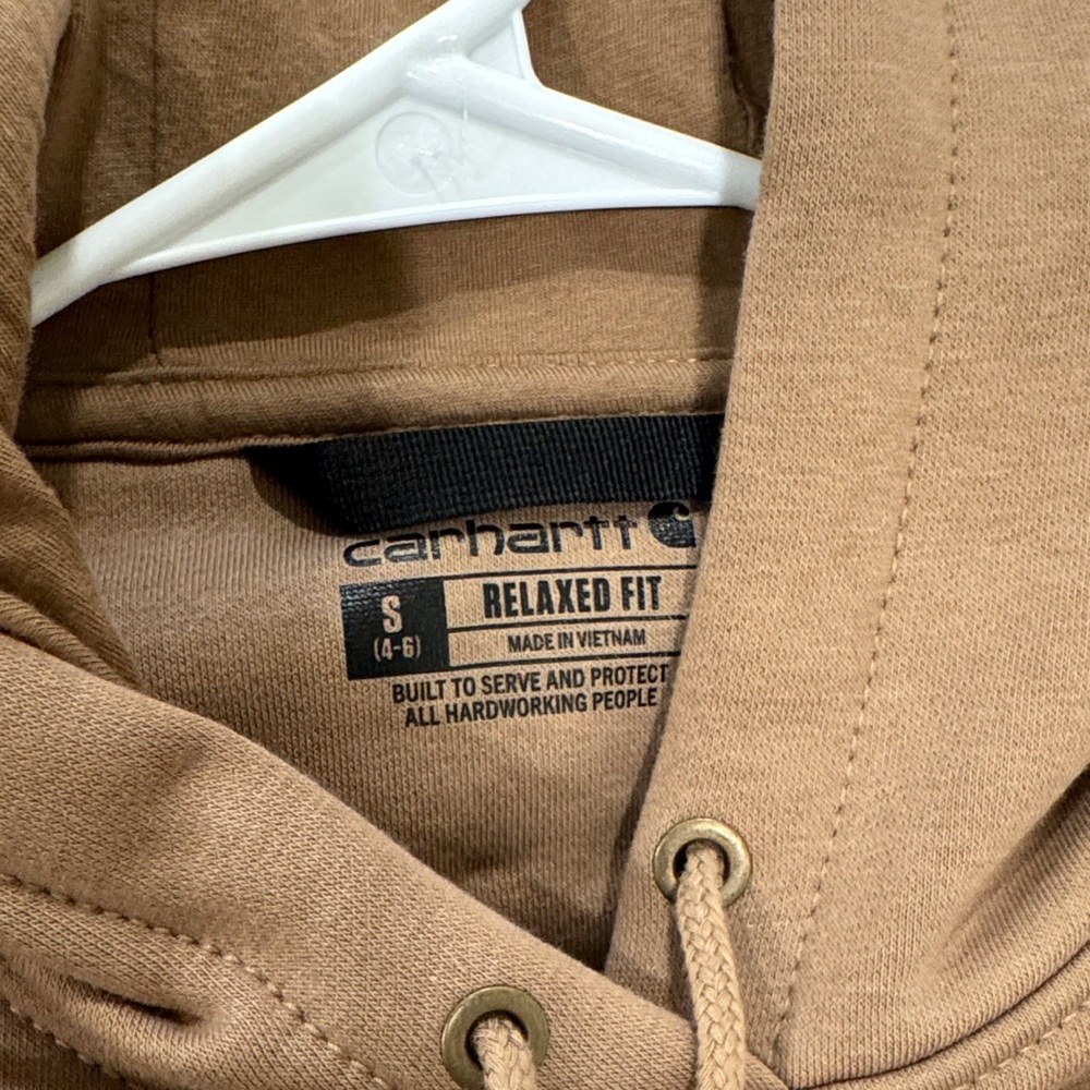 Carhartt Brown Pullover Hoodie with Logo - Picture 4 of 5